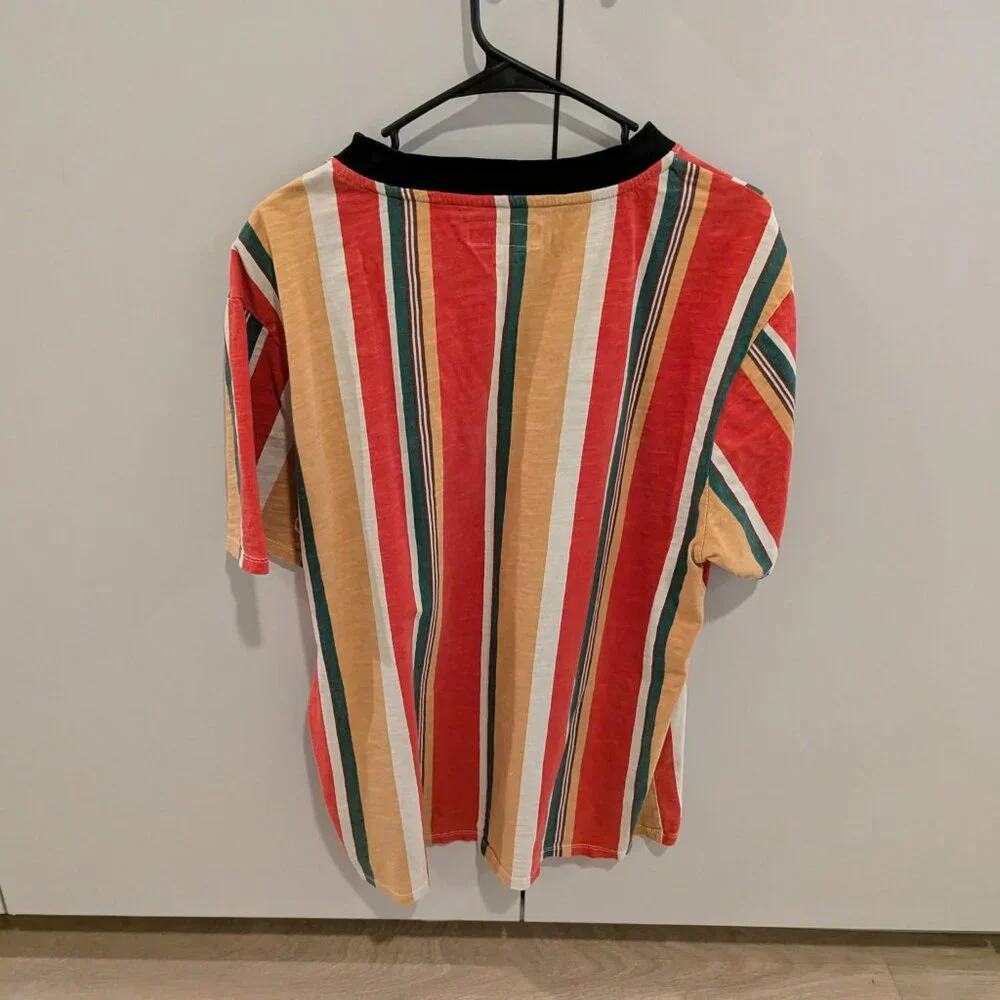 Urban Outfitters Guess Originals Striped Sayer Short Sleeve Hip Hop Casual - Picture 4 of 7